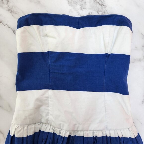 Abercrombie & Fitch - 100% Cotton Nautical Sailor Stripe Sleeveless Dress - Picture 4 of 8